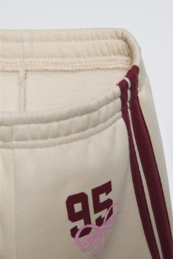 ZARA БРЮКИ WIDE LEG С ЛАМПАСАМИ, ЭКРЮ