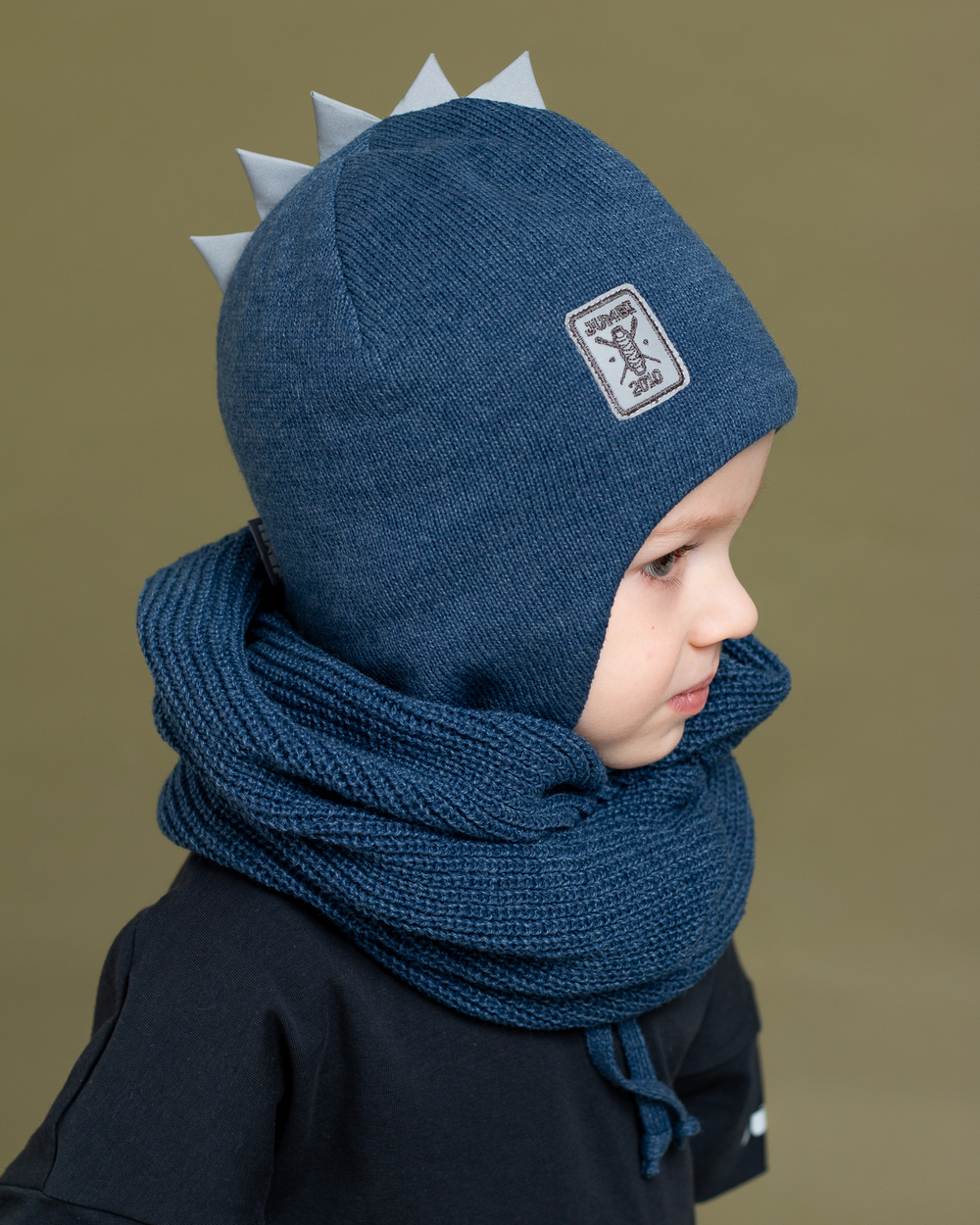 Шапка весенняя/осенняя вязаная ОРЕО (Гроза)