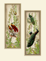 Картины на стену для интерьера в раме набор 2 шт 19*51 см