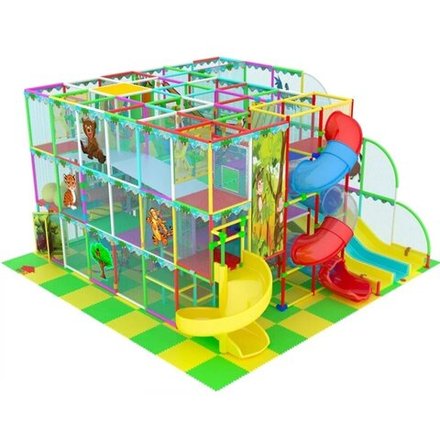 Уличный лабиринт "Детское раздолье"  70,5 м² (8,6*8,2*4,9 м)