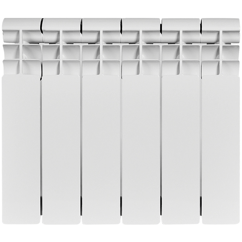 Радиатор алюминиевый ROMMER Profi 350 - 6 секций (подключение боковое, цвет белый)