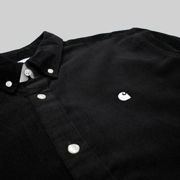 Рубашка мужская Carhartt WIP Madison Fine Cord артикул:I030580_black - купить в магазине Дайс