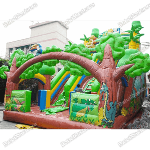 Надувной батут "Веселые джунгли"