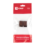 Заглушка (15x10) (4 шт) темное дерево EKF-Plast