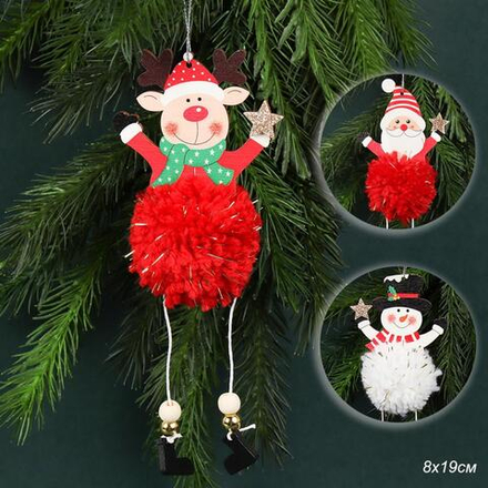 Новогоднее украшение 19 см/ HP-96109 /уп 24/480/ микс