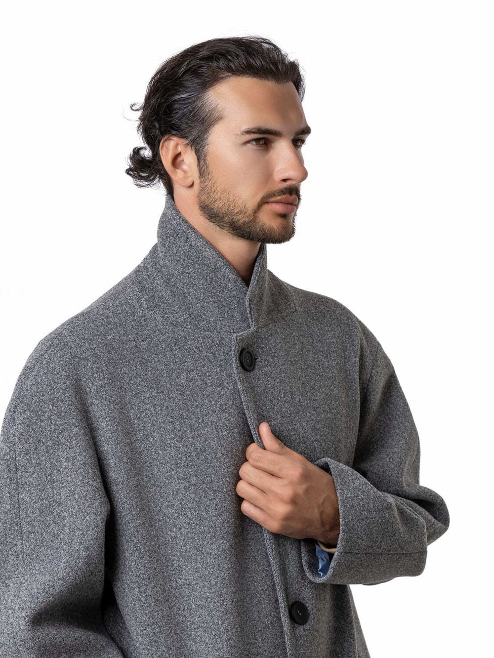 Купить Пальто Dryg однобортное светло-серое Пальто Dryg однобортное светло-серое