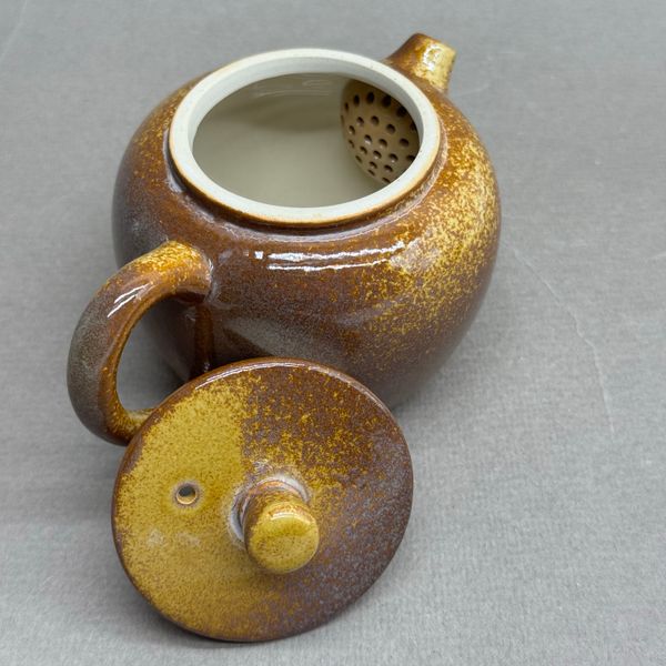 Чайник коричневый, керамика, 130мл