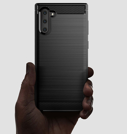 Чехол для Samsung Galaxy Note 10 цвет Black (черный), серия Carbon от Caseport