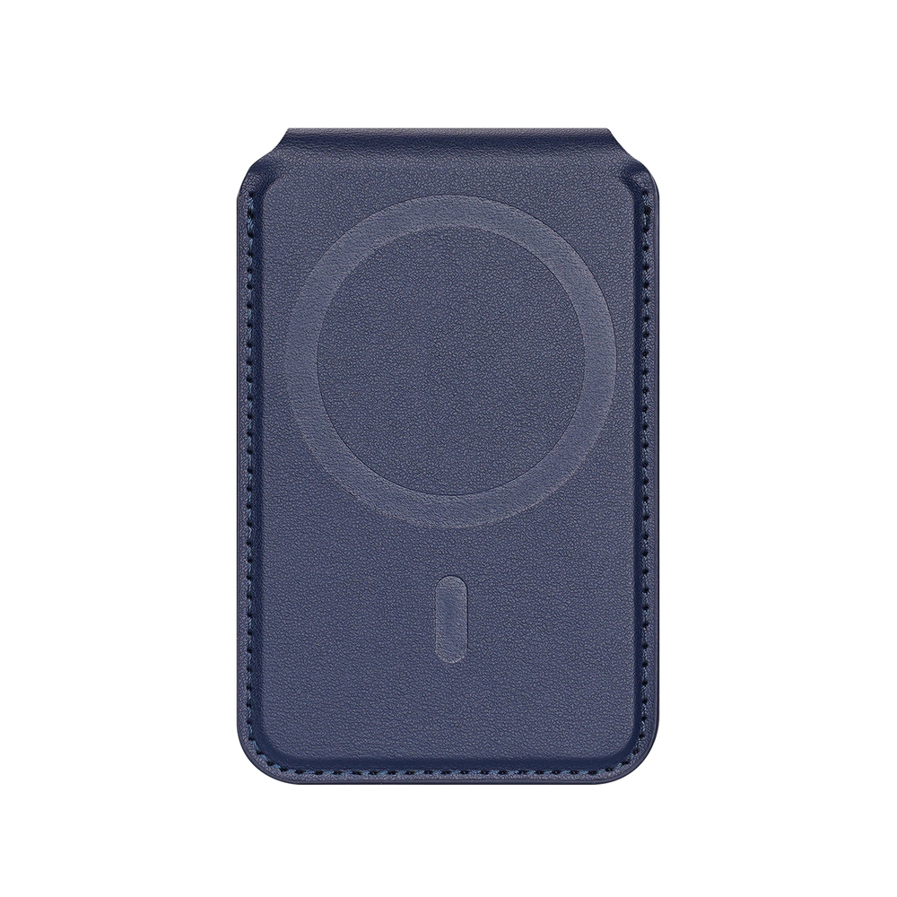Магнитная подставка картхолдер синего цвета от Dux Ducis, серия Neva Series Magnetic Wallet Stand