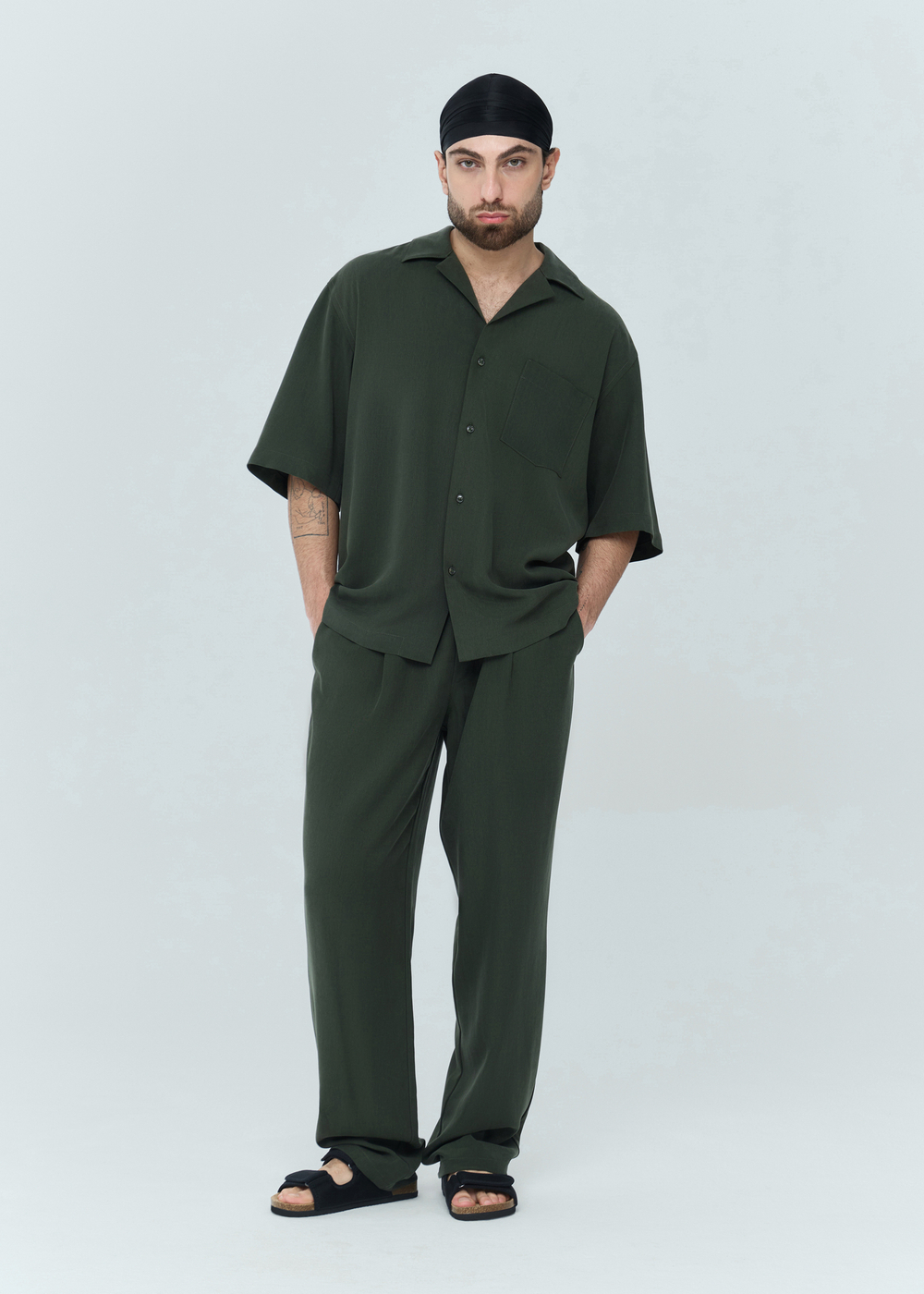 Брюки на резинке | green