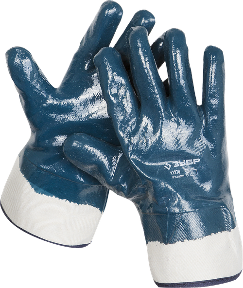 Перчатки нитриловые рабочие Зубр