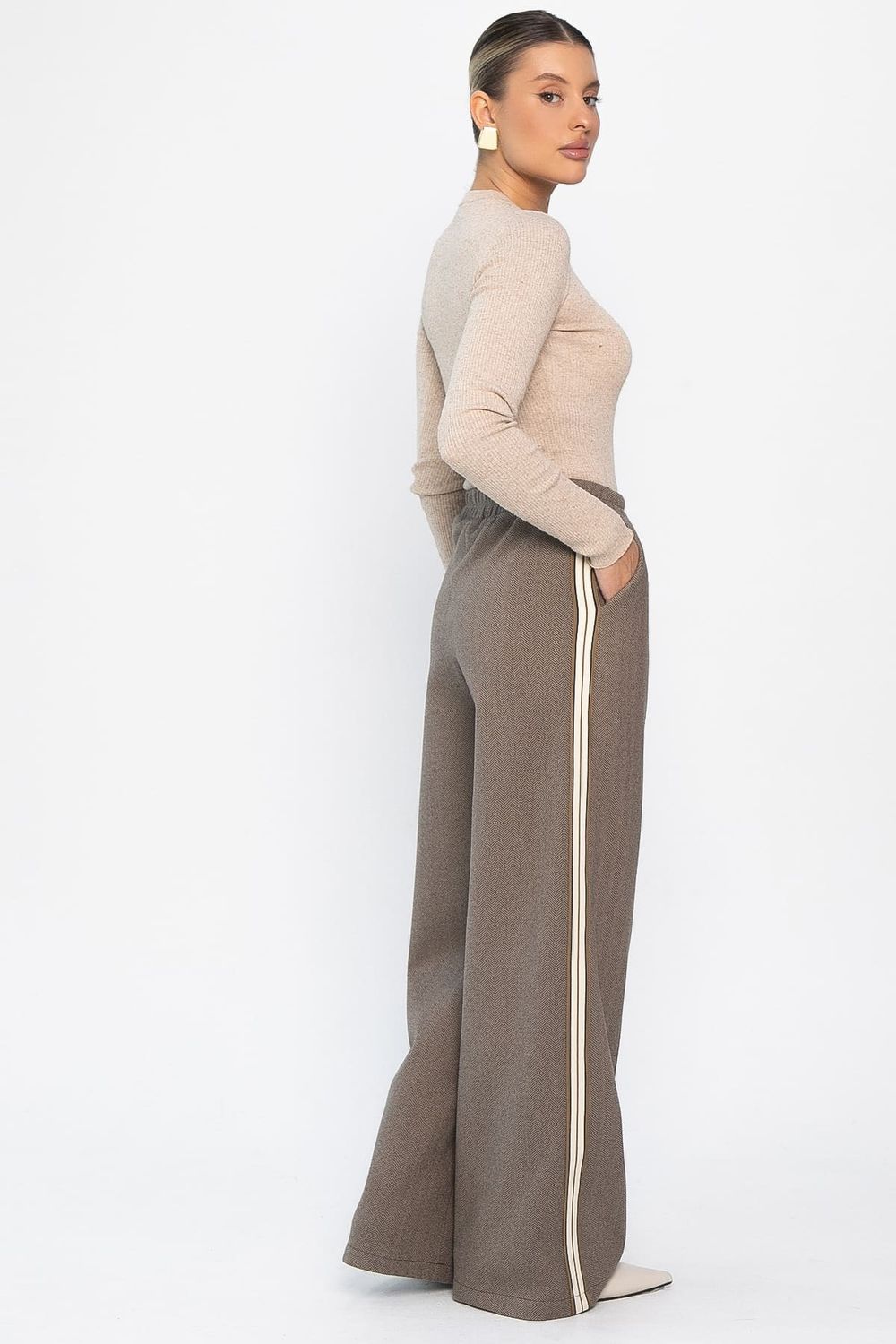 Брюки утепленные трикотажные Вильнюс (брауни) Б14451-5М LT Collection