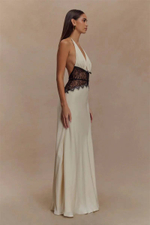 Платье с ажурной вставкой Opium, Молочное