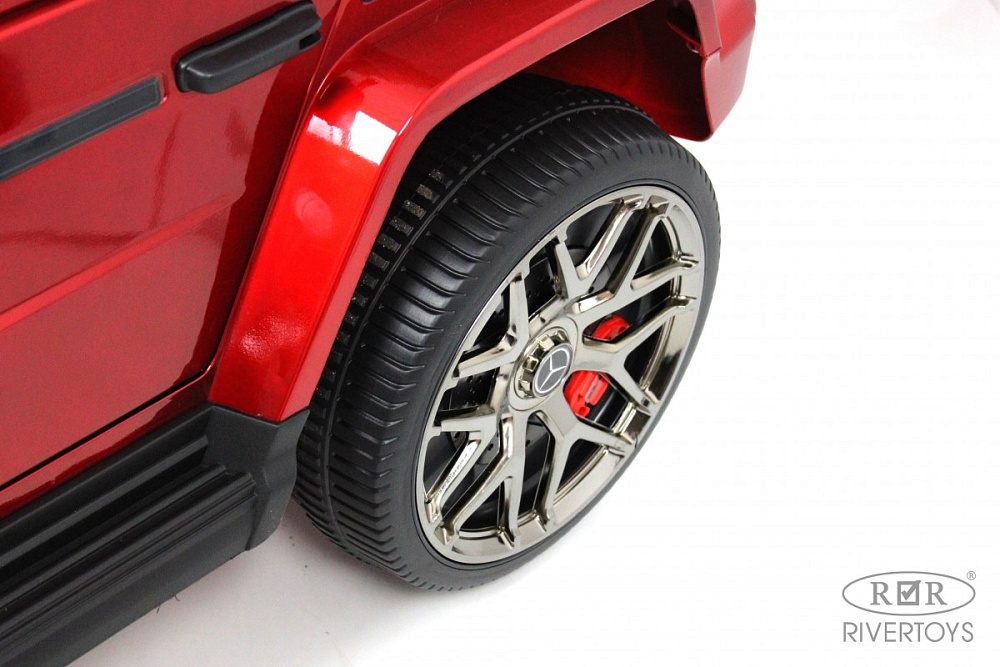 Детский электромобиль RiverToys Mercedes-AMG G63 4WD (S307) вишневый глянец