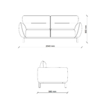 Диван двухместный  ENZA HOME PERGE EH73736