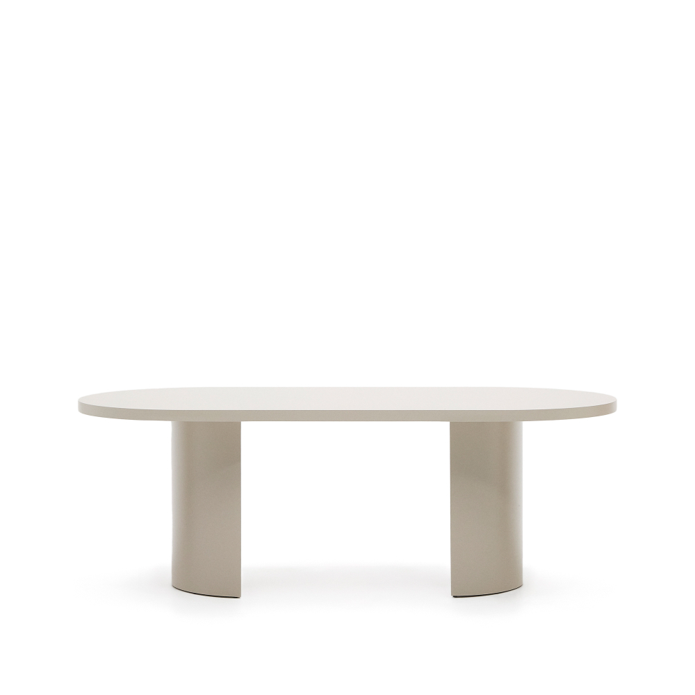 Стол La Forma (ex Julia Grup) Nealy из лакированного МДФ в отделке экрю, 200 x 100