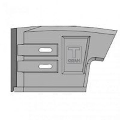 Скребок симметричный верхний с крепежными элементами для б/с Meka M60 1м3