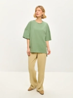 Футболка удлиненная с разрезами оверсайз