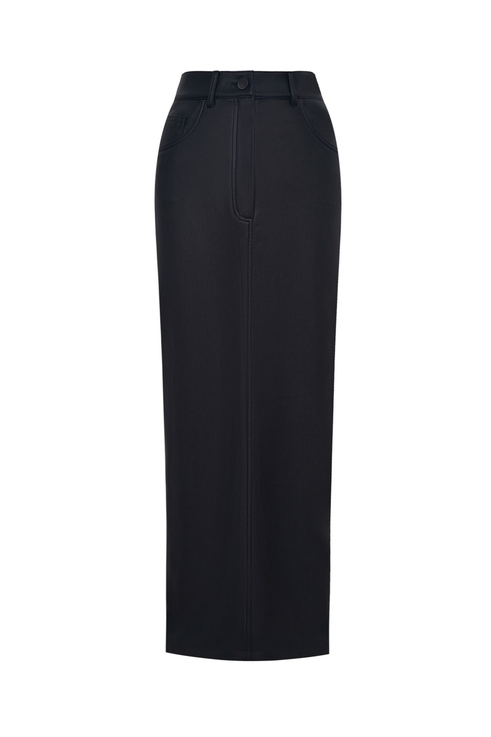 Юбка макси из экокожи