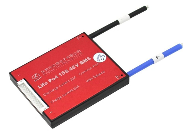 Плата контроля BMS LiFePO4 15S 48V 30A