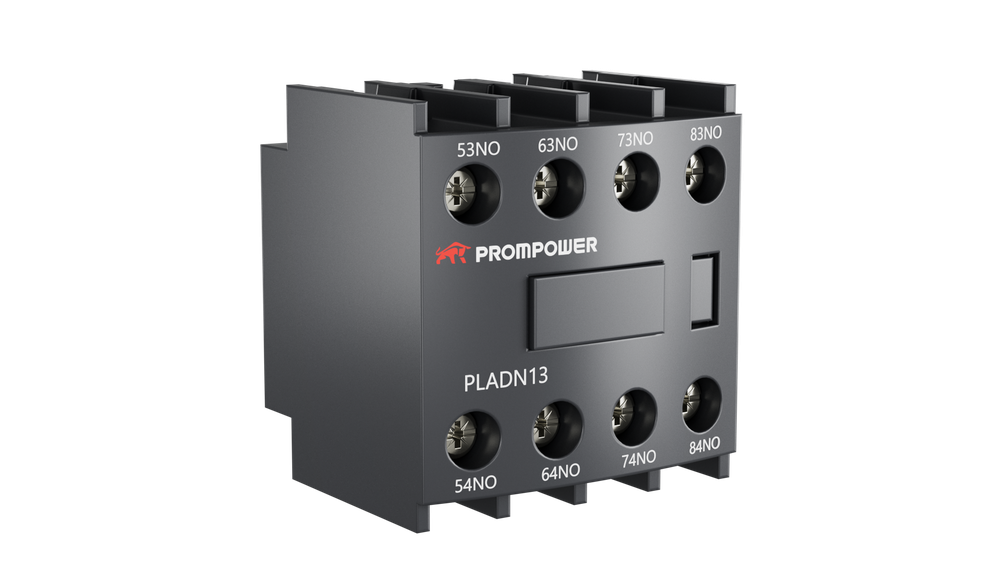 Блок всп. контактов Prompower PLADN13 серии Pulse, фронт. монтажа для серии PLC1D, 1НО+3НЗ