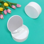 Зеркало настольное с органайзером для косметики «Beauty», цвет белый, 16,5*17см