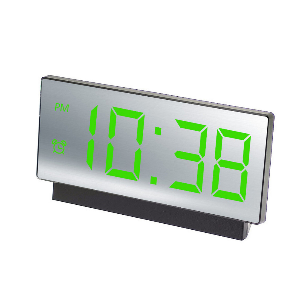 Часы зеркальные VST-897 USB Зеленое свечение