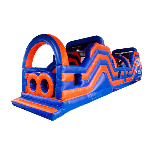 Надувная полоса препятствий 3 модуля «Веселый забег» 15*3*4 м