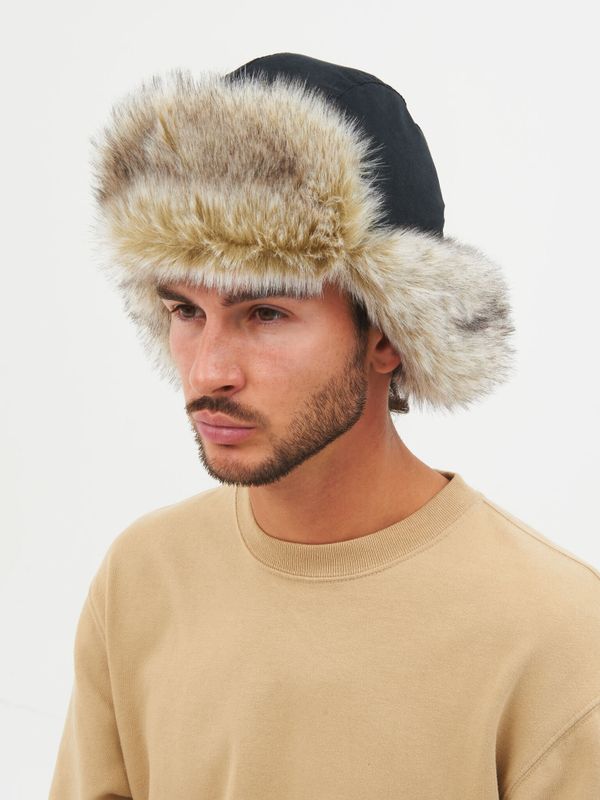 Шапка ушанка зимняя Канада ткань Finlandia цвет Серый/Черный