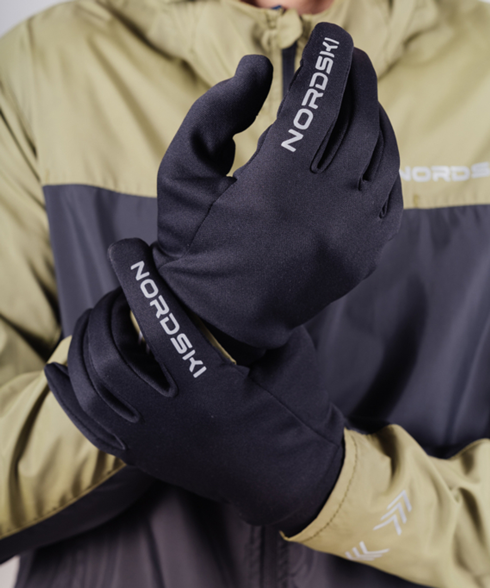Перчатки NORDSKI RUN Black, чёрный