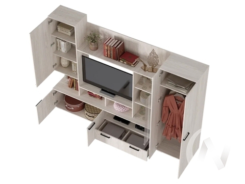 Гостиная Денди ГС-02 (ясень белый)