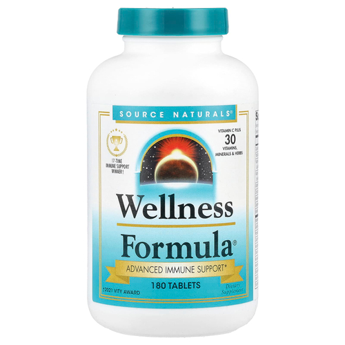 Source Naturals, Wellness Formula®, улучшенная поддержка иммунитета, 180 таблеток
