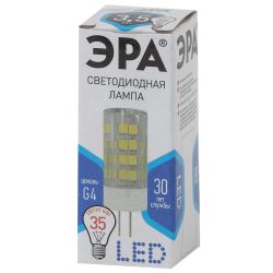 Лампочка светодиодная ЭРА STD LED JC-3,5W-220V-CER-840-G4 G4 3,5Вт керамика капсула нейтральный белый свет | Лампы cветодиодные Капсульные (G4, G9)