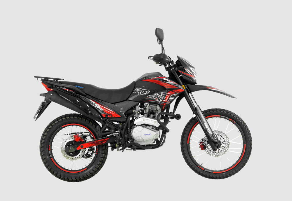 Мотоцикл эндуро ROCKOT XR250 (черный/красный, 21/18, ЭПТС)