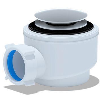 Сифон для душевого поддона 1 1/2х50 хром клик-клак E410CL