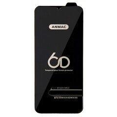 Защитное стекло 6D на весь экран ANMAC для Samsung Galaxy A14 4G (Черная рамка)