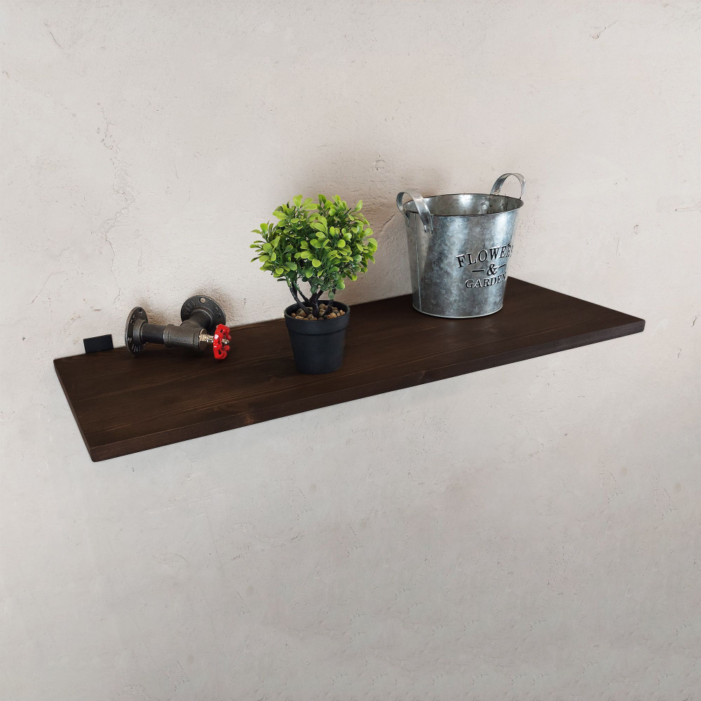 Настенные полки из натурального дерева в стиле Лофт