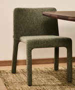 Штабелируемый стул Loria из зелёного шенилла