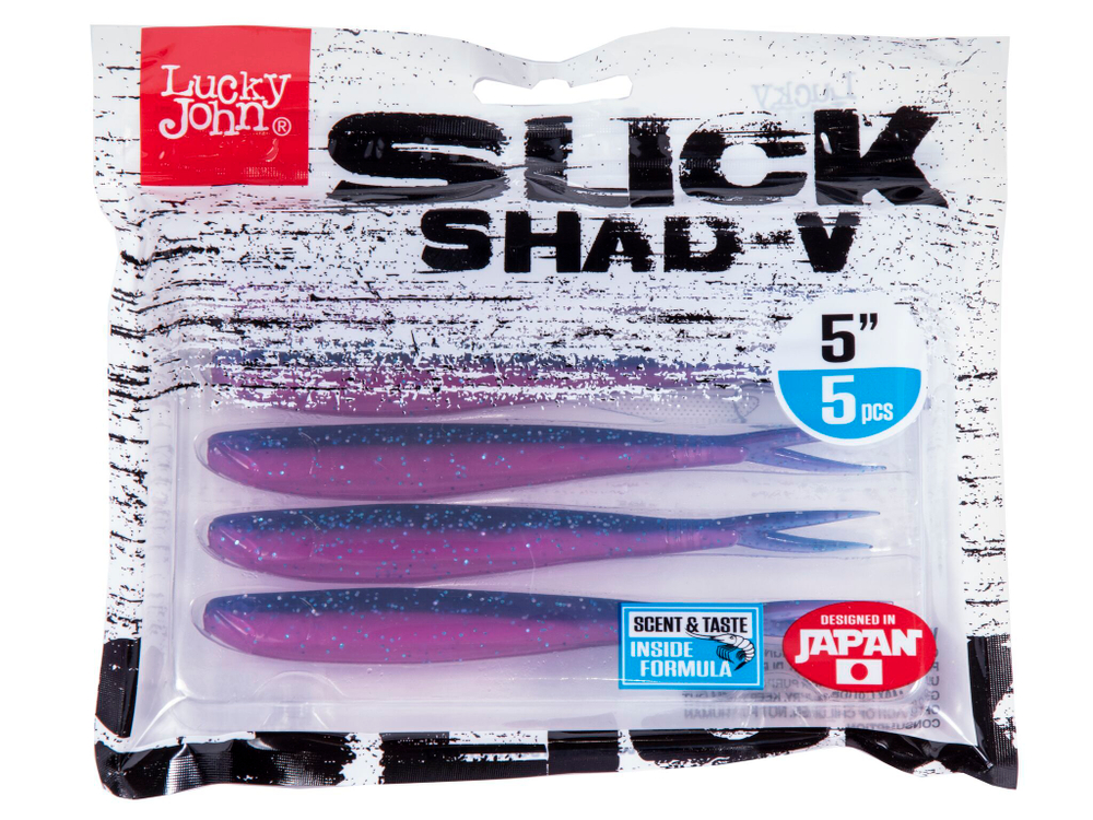 Слаги LJ 3D Series SLICK SHAD-V 5.0in (12,7) Z18 5шт.