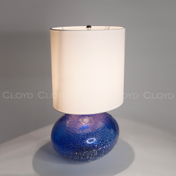 Настольная лампа Cloyd MIRIAM T1 / выс. 60 см - хром - синее стекло (арт.30124)