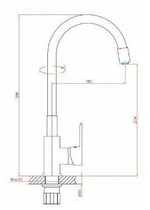 СМЕСИТЕЛЬ КУХОННЫЙ AVINA С ГИБКИМ ИЗЛИВОМ БЕЛ YB003-14 ХРОМ