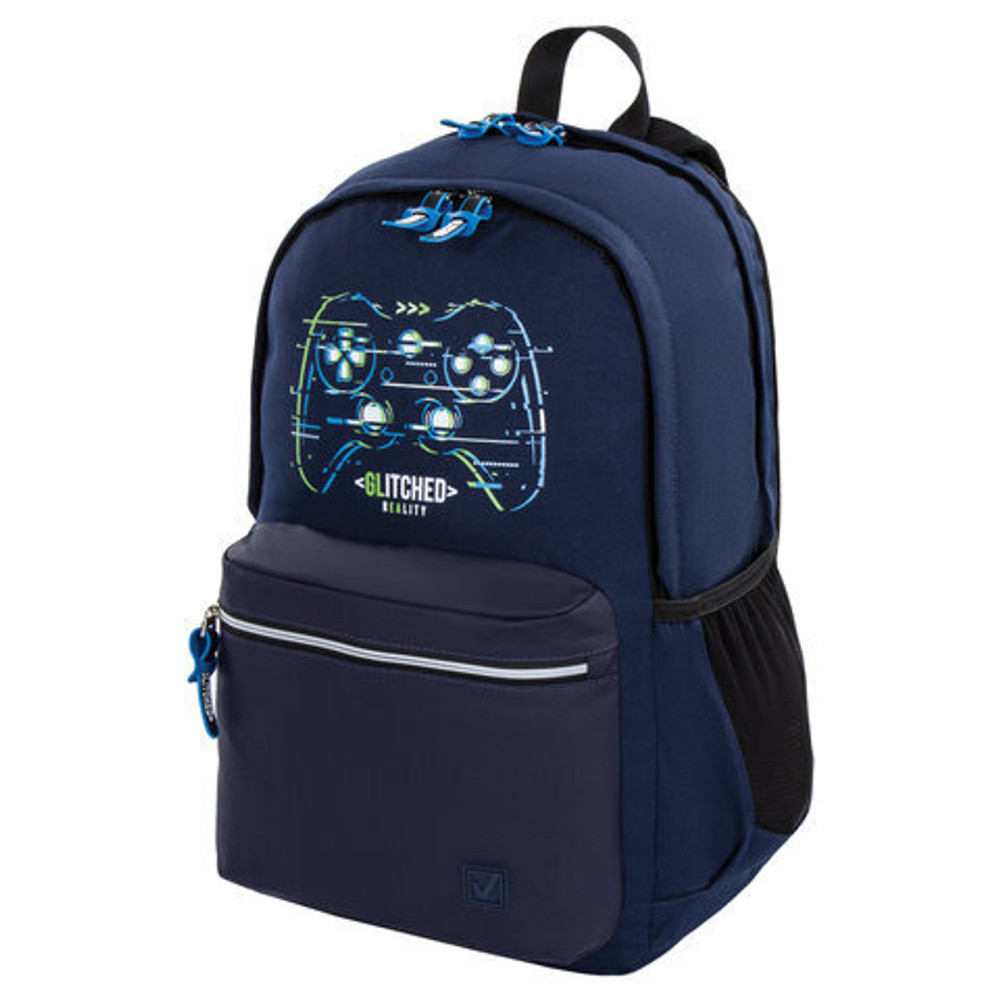 АКЦИЯ ЛИК Рюкзак BRAUBERG FASHION CITY, универсальный, "Game", синий, 46х31х15 см, 229970