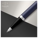 Ручка шариковая Parker "IM Matte Blue CT" синяя, 1,0мм, кнопочн., подарочная упаковка