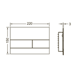 Металлическая панель смыва для унитаза TECEsquare II, нержавеющая сталь сатин 9240830