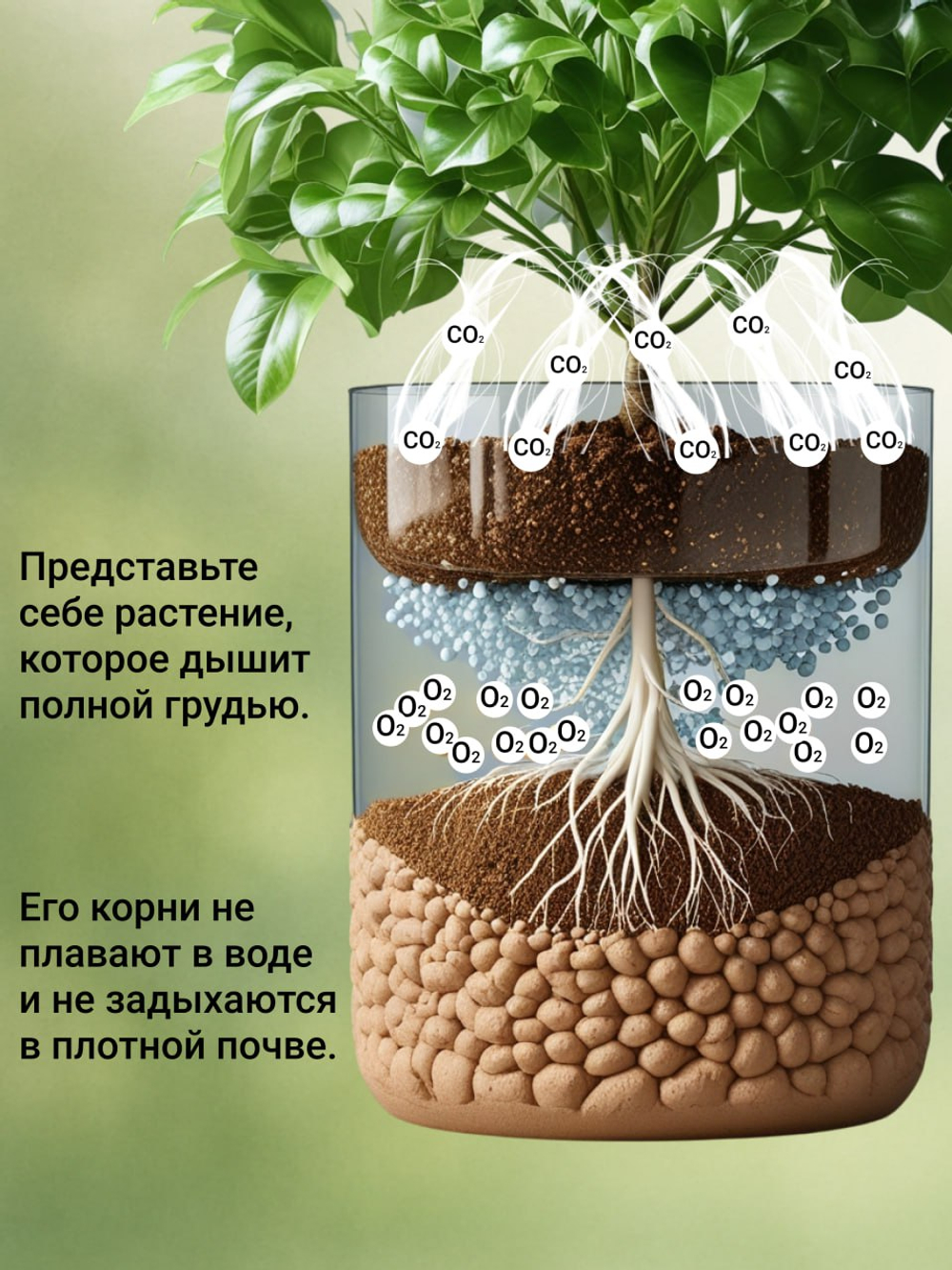 Керамзит дренаж для растений и цветов, 1 литр, фракция 10-20, КРУПНЫЙ
