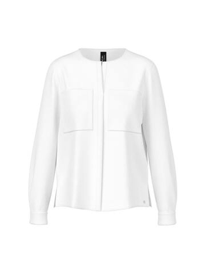 Marc Cain Блуза из струщейся ткани с накладными карманами