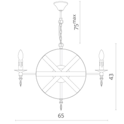 Подвесная люстра Divinare 4043/04 SP-8
