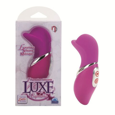 Розовый клиторальный стимулятор 7-Function Silicone Luxe Euphoria Massagers (Цвет: розовый)