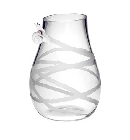 Ваза  с декором - улитка SNAIL (стекло)