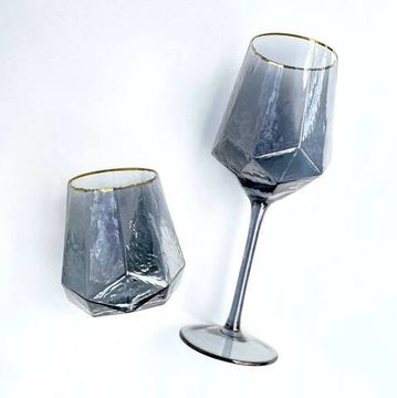 Бокал для вина «Наоми Ice», 500 мл, 7,3х25 см, цвет графит